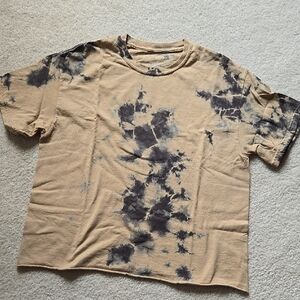 Tie-Dye Tan and Black T-Shirt